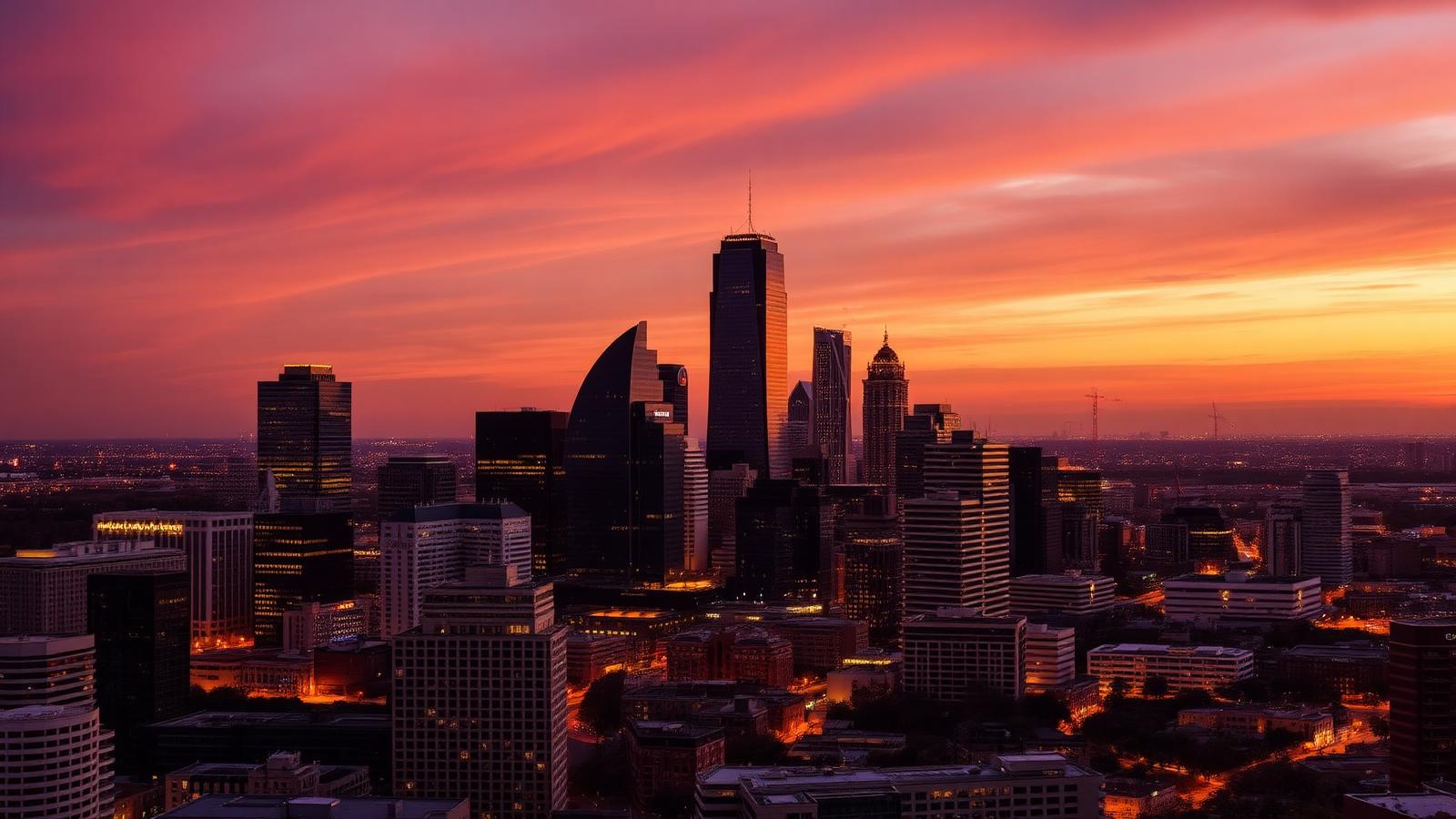 Dallas skyline at dusk